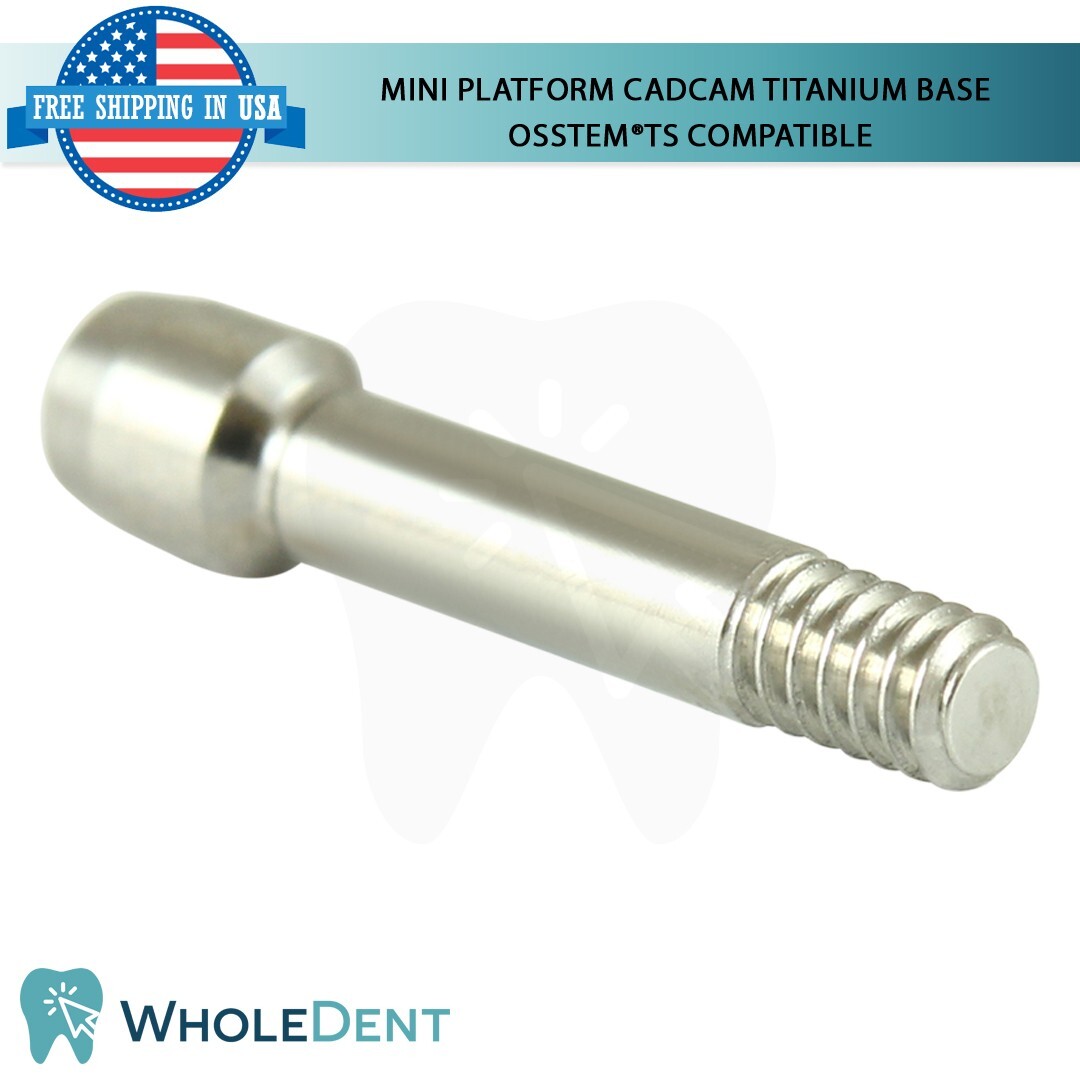 1x Dental CAD/CAM Titanium Base Mini Platform 2.1mm 0sstem®TS Compatible