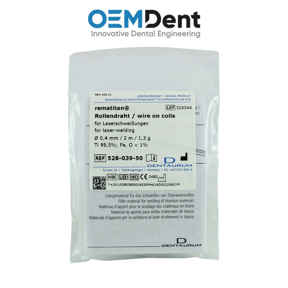 Dental Dentaurum Rematitan® Titanium Laser Welding Wire Solder Roll 2m Length