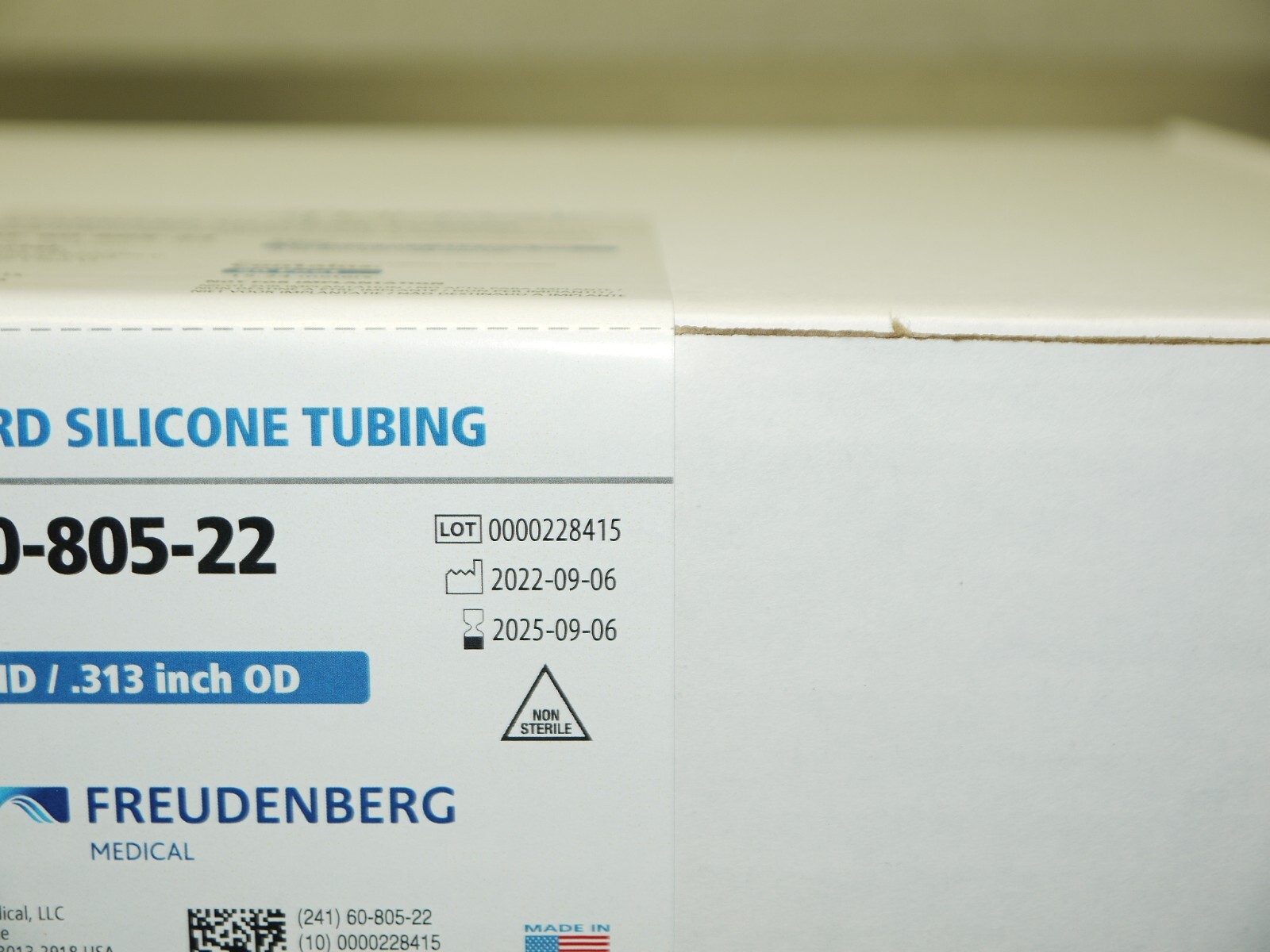 Freudenberg Medical 60-805-22 HelixMark Standard Silicone Tubing 50ft. New
