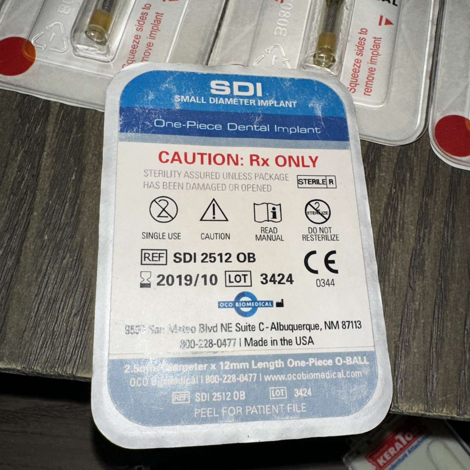 SDI Dental Implants LOT 13! Teaching Only. Expired.