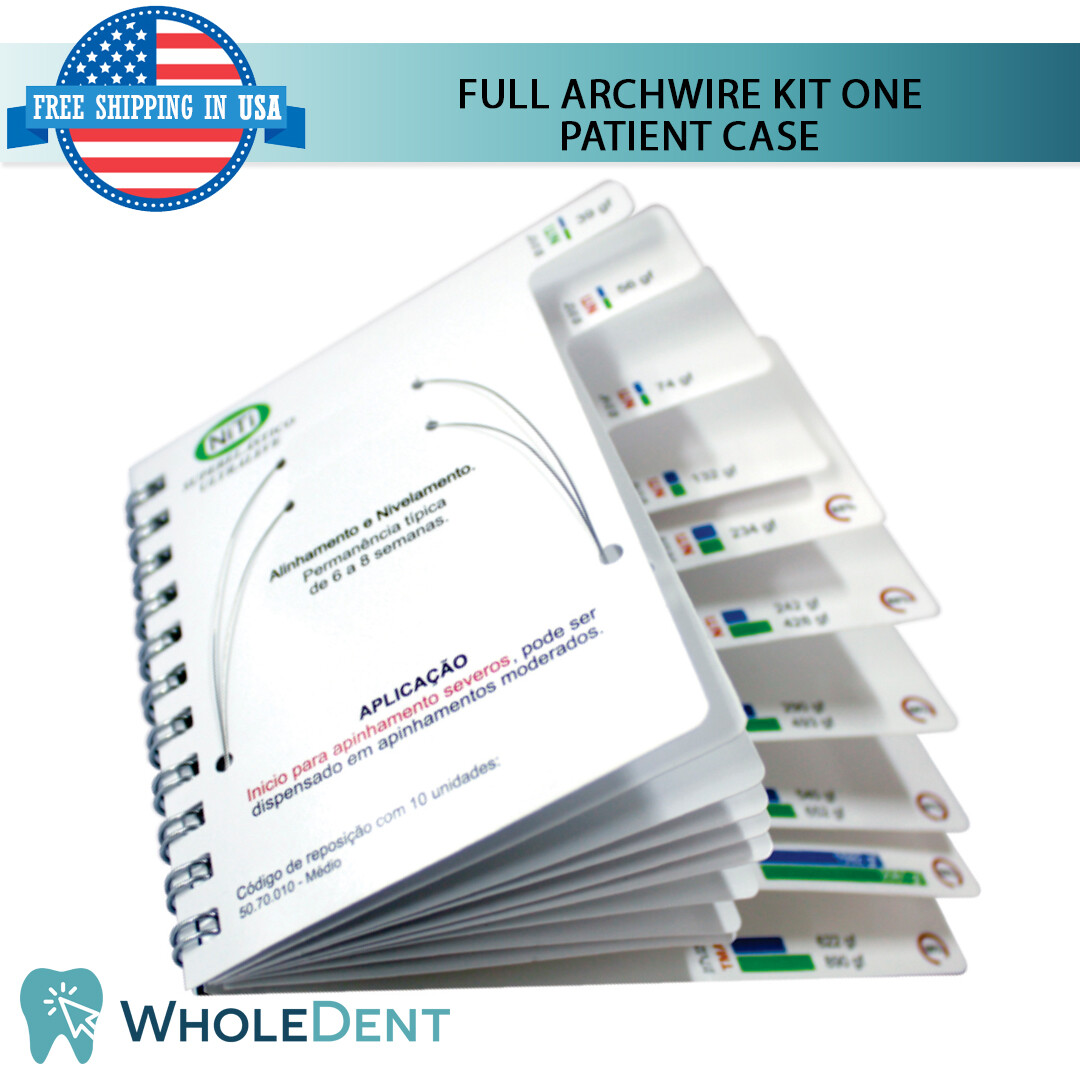 Orthodontic Dental Self Ligating Full Archwire Kit Patient Case Morelli Brackets