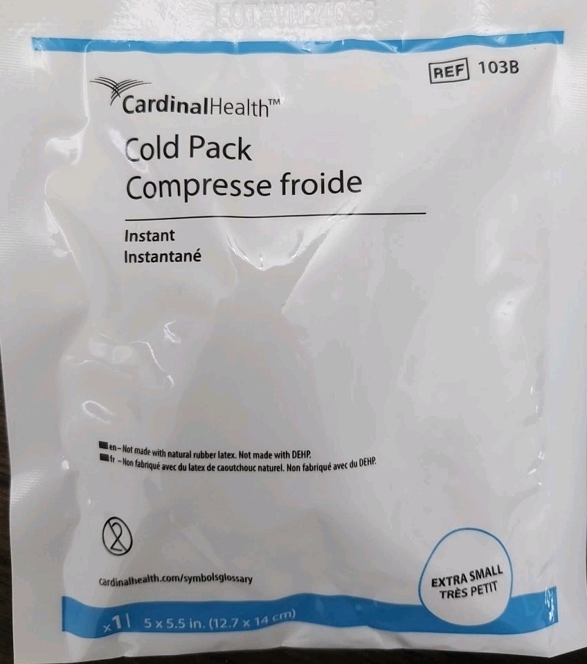 3pc-Cardinal Health Instant Cold Ice Pack First Aid Kit Size-5X 5.5″ Extra Small