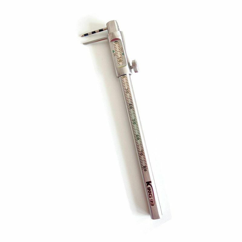 1X Dental Micro Measuring Edentulou Measuring Caliper Ruler 0-80Mm Straight Head