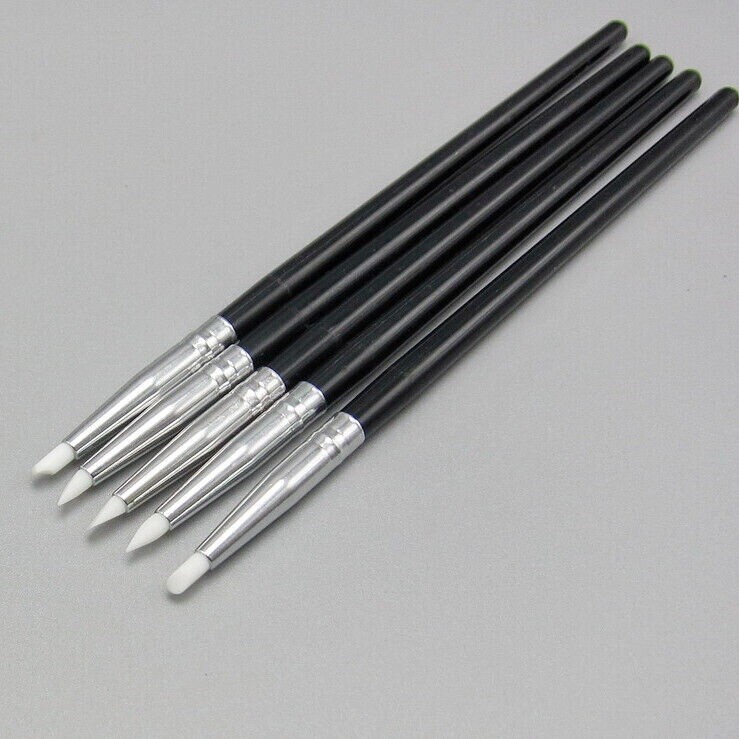 5Pcs/Kit Dental Adhesive Composite Silicone Brush Pen Resin Cement Porcelain Pen
