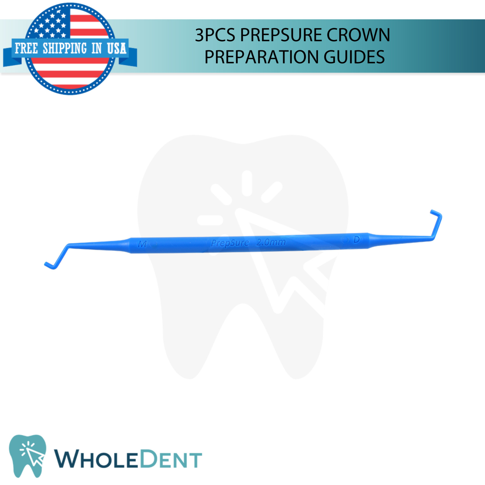 PrepSure Crown Preparation Guides 3pcs Accurate Dental Evaluation Lab Supply