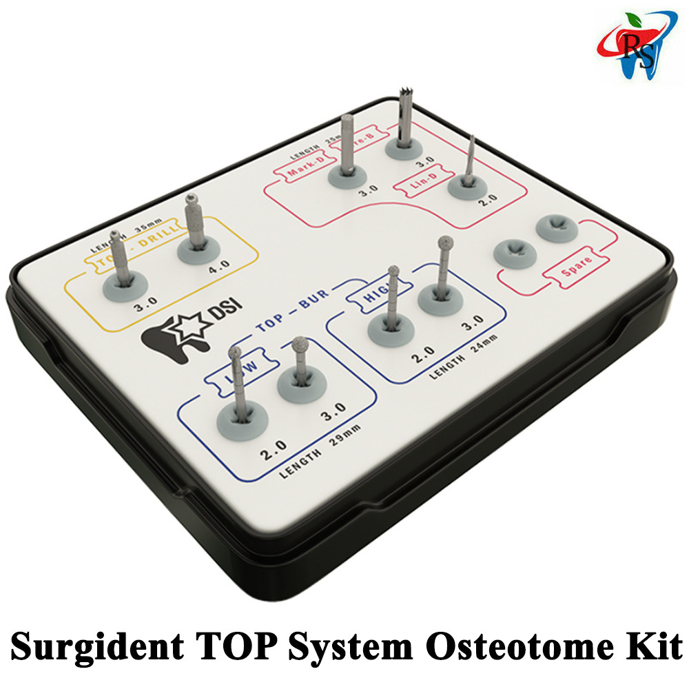 1pcs Dental Surgident TOP System Osteotome Kit Surg ical Tool Drills Bur