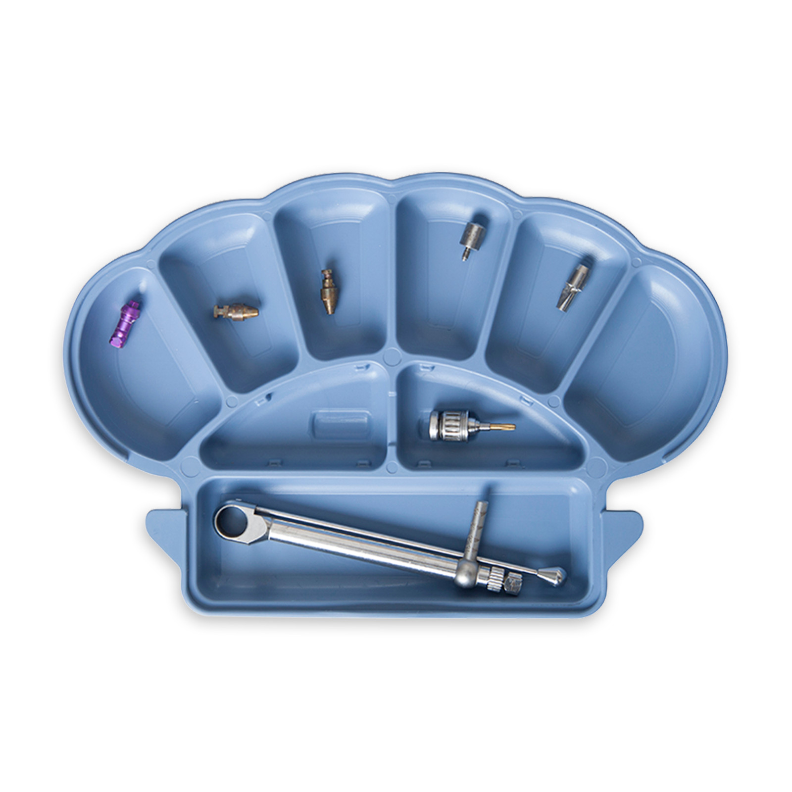 Zirc Dental 20Z490B Implant Organizer Arch Shaped Light Blue With Cover