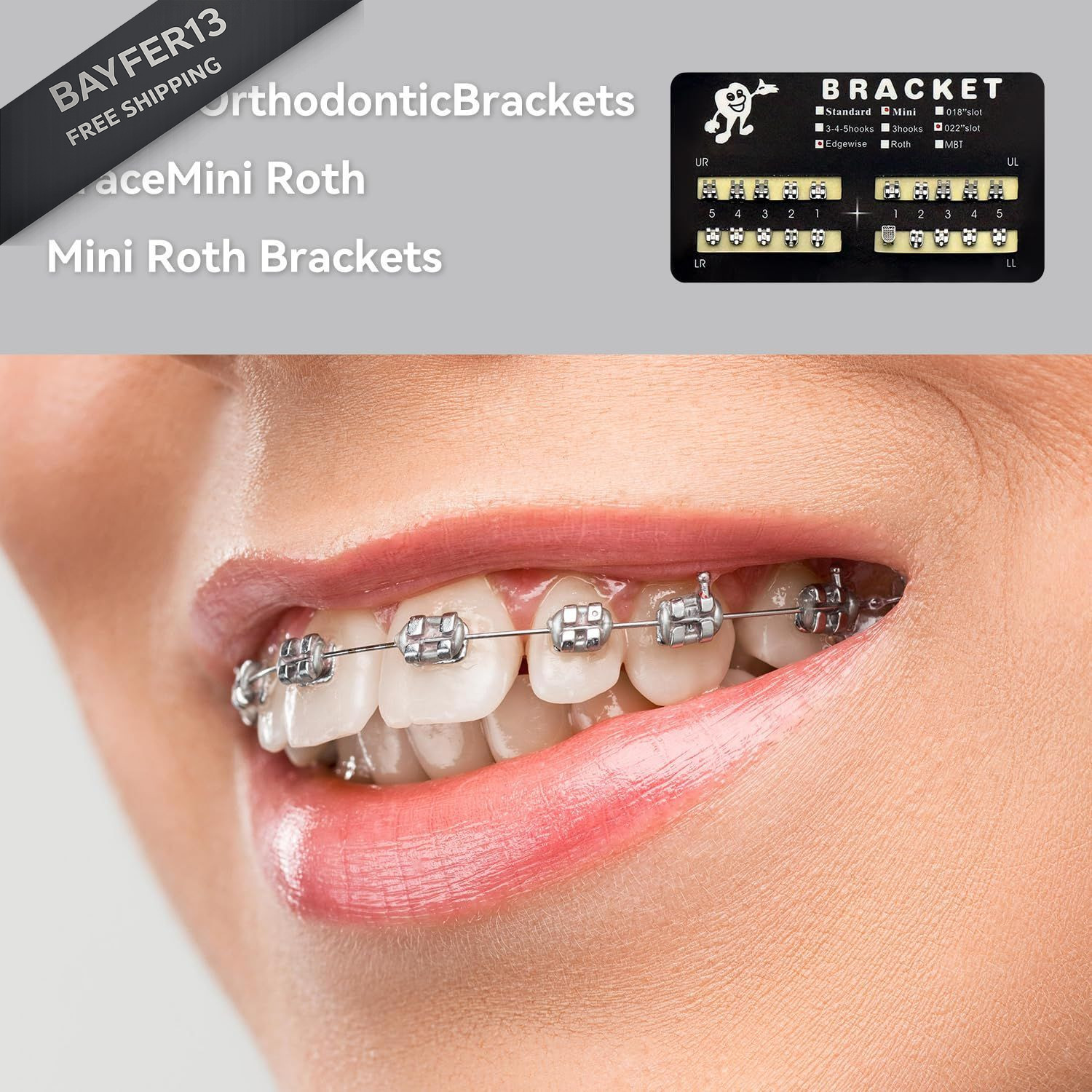SEAVERRS 60pcs/Pack Mini dental brackets mini roth 022 slot…