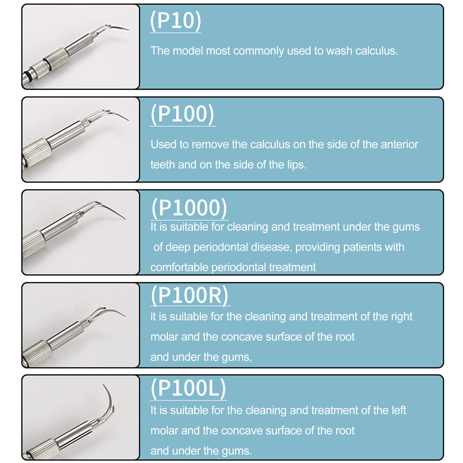 Inserts IF10 IF100 IF1000 P10 P100 Scaler Tip Dental Insert 30K/25K Tips