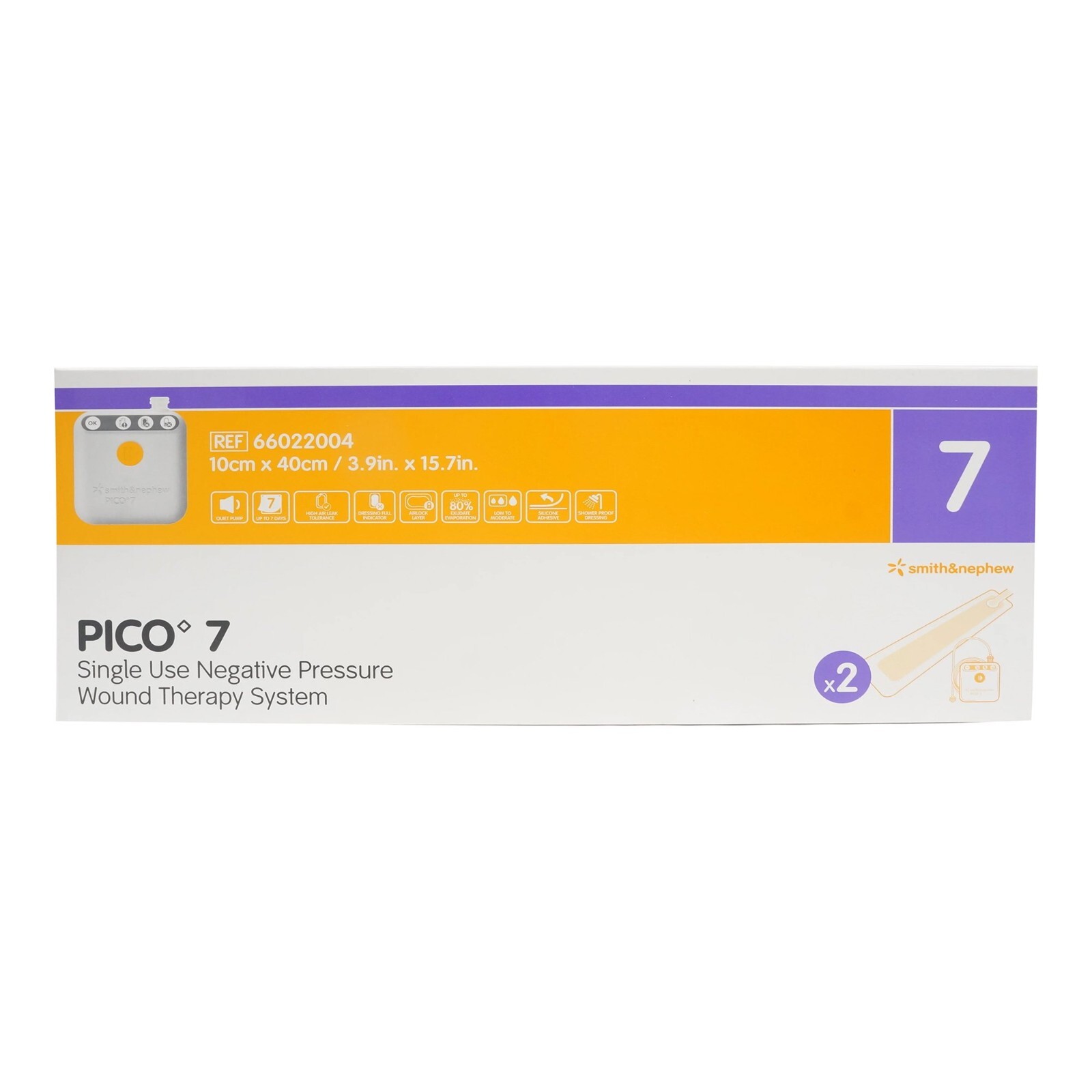 *3-Boxes* Smith & Nephew Pico 7 Wound Therapy 3.9″ x 15.7″ System 66022004