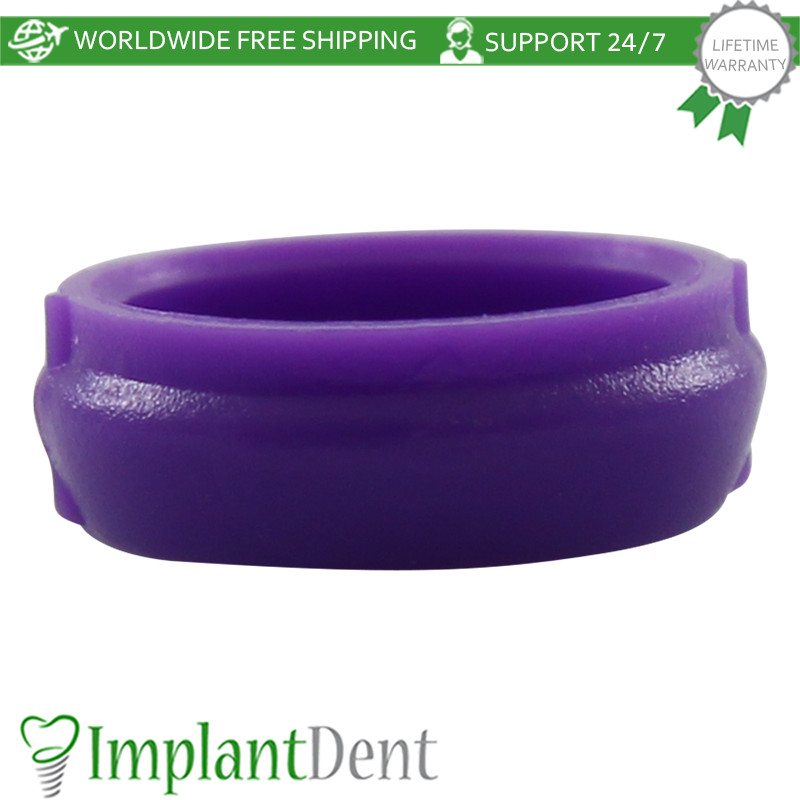 100x Dental Strong Silicone Caps Insert Purple Loc In Attachment Overdenture