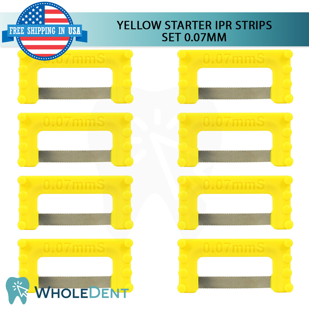 ContacEZ Yellow Starter IPR 8 Strips Dental Orthodontic Interproximal Reduction