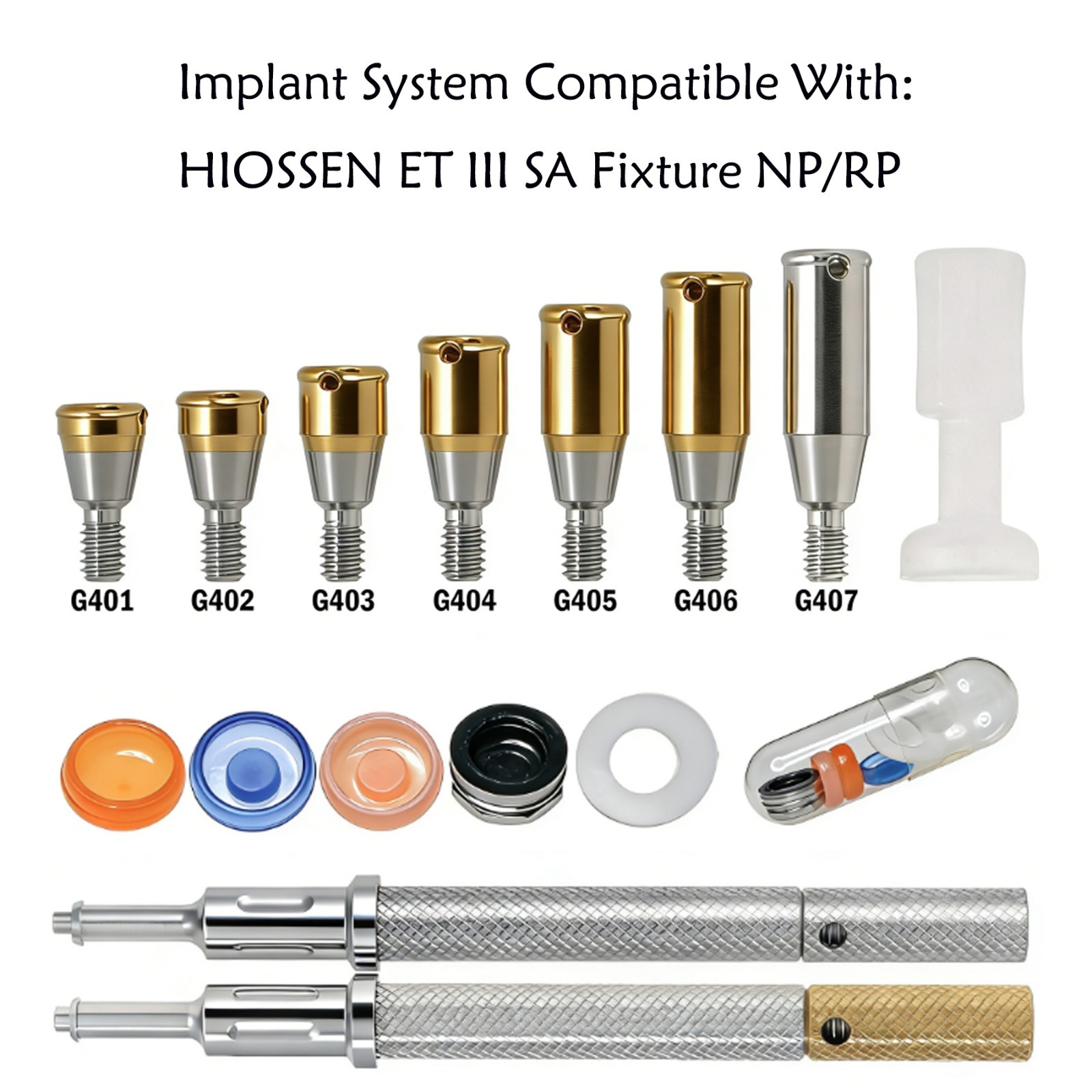Dental Locator Attachment Abutment & Male Caps for Hiossen/Nobel/Zimmer/Bego/Mis