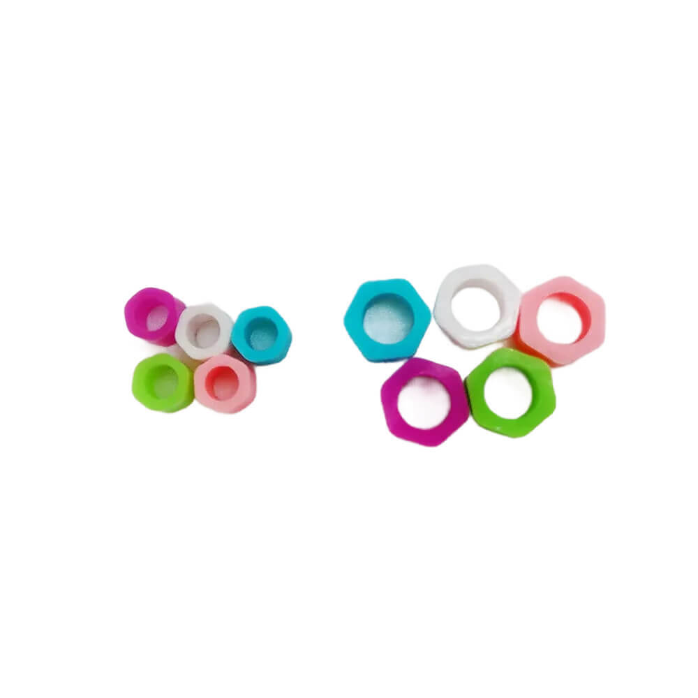 1 Box 100pcs Dental Instrument Code Ring Plain Color Small Sizes 5 colors