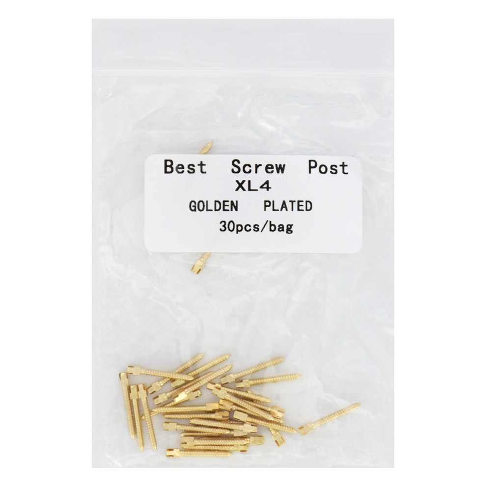 30 Pcs Dental Screw Post 24K Gold Plated Conical Refills S/M/L/XL For Root Canal