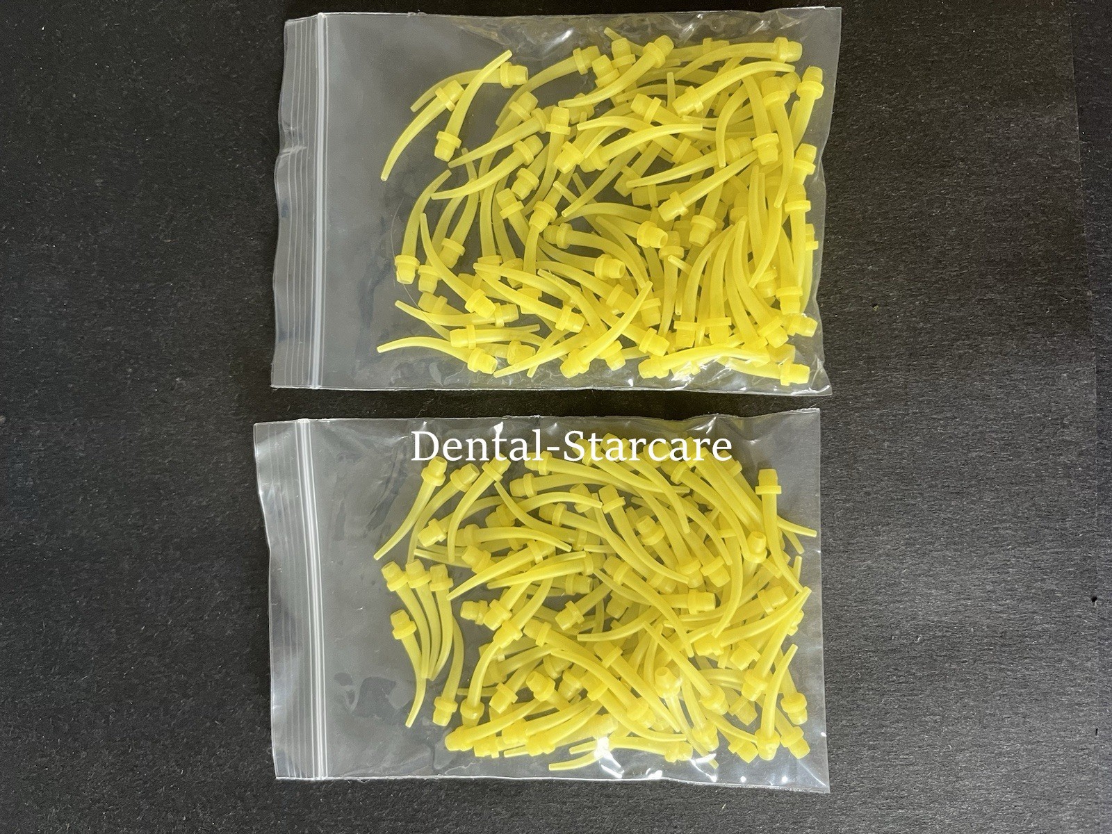 100Pcs Dental Yellow Intra Oral Tips for Dental Impression Mixing tips Material
