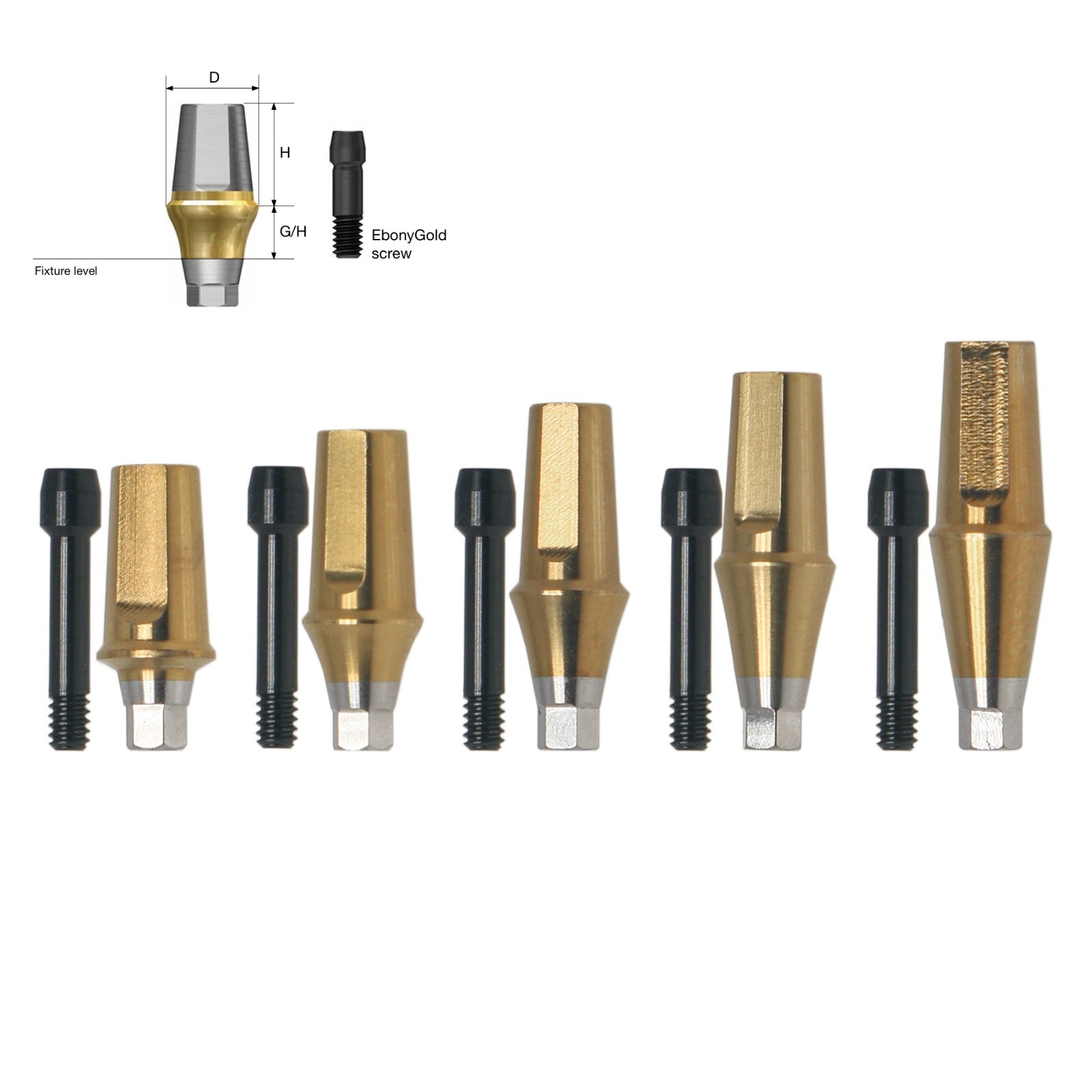 Hiossen ET III NH/SA Straight Clicq Pression Transfer Abutment for Mini/Regular