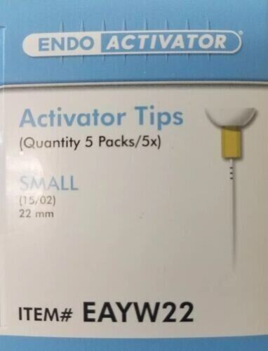 Endoactivator Tips Small Yellow 25 Activator Tips 22 mm Dentsply Tulsa