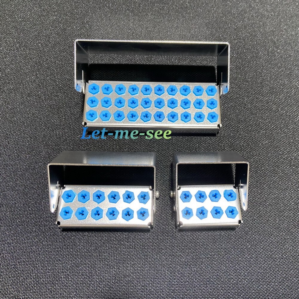 Dental Disinfection Box Implant Drill Burs Organizer Holder Block 8/12/30 Holes