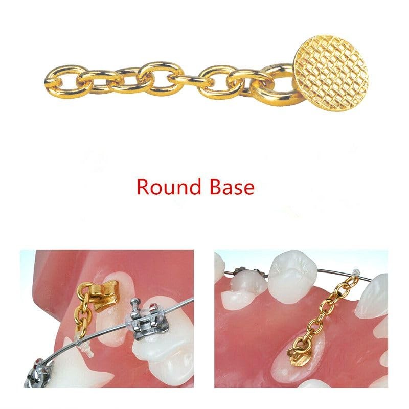 10 Packs Sino Dental Group Orthodontic Braces Eruption Round, Golden
