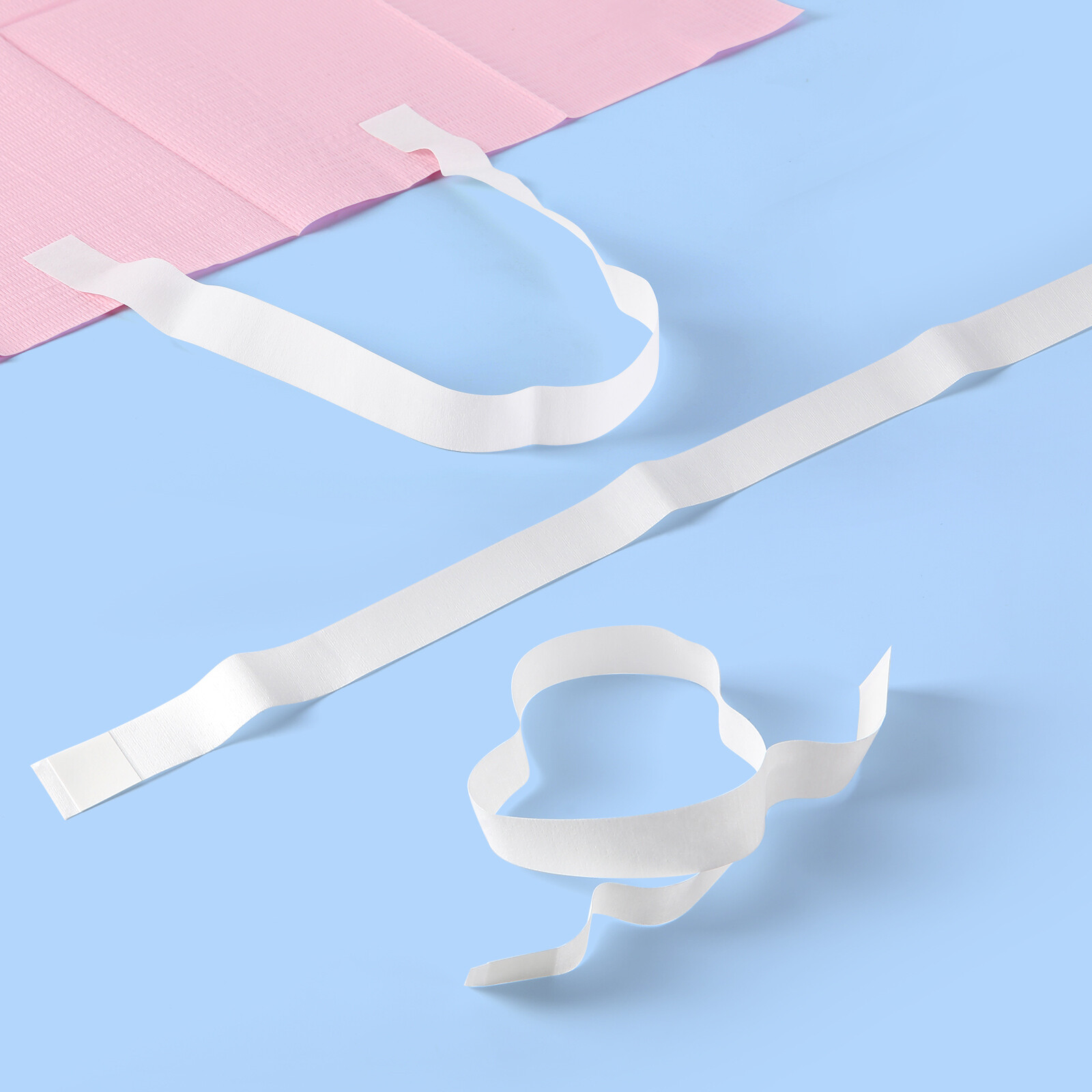 JMU Disposable Dental Bib Holders 2cm x 45cm Stretchable Self-adhesive Straps