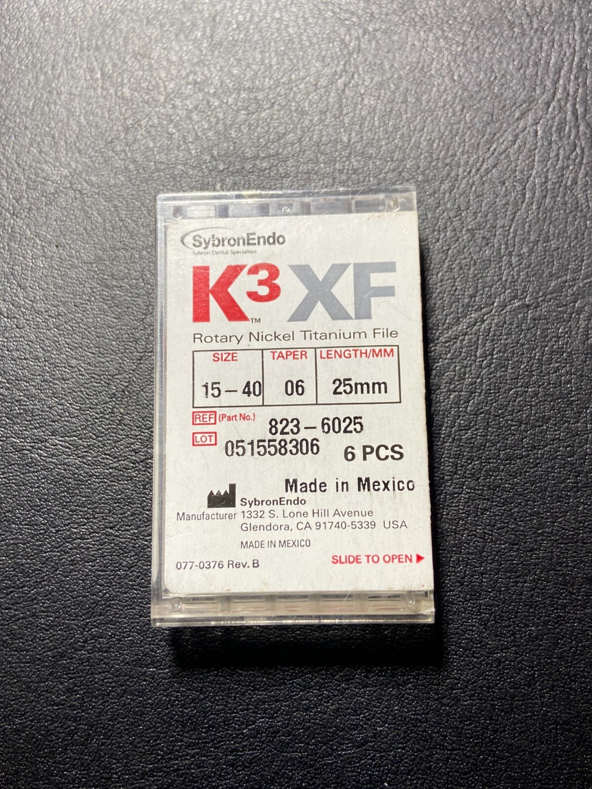 SybronEndo K3 XF, Taper 06, Rotary Nickel Titanium Files (6pcs pack)