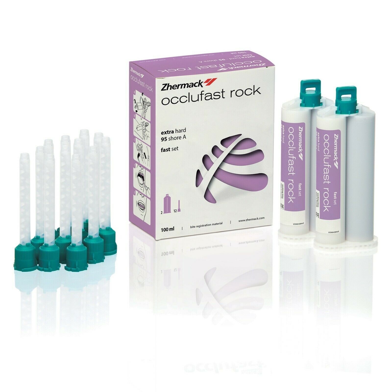 Zhermack Occlufast Rock Extra Hard Bite Registration Material Fast Set (100ml).