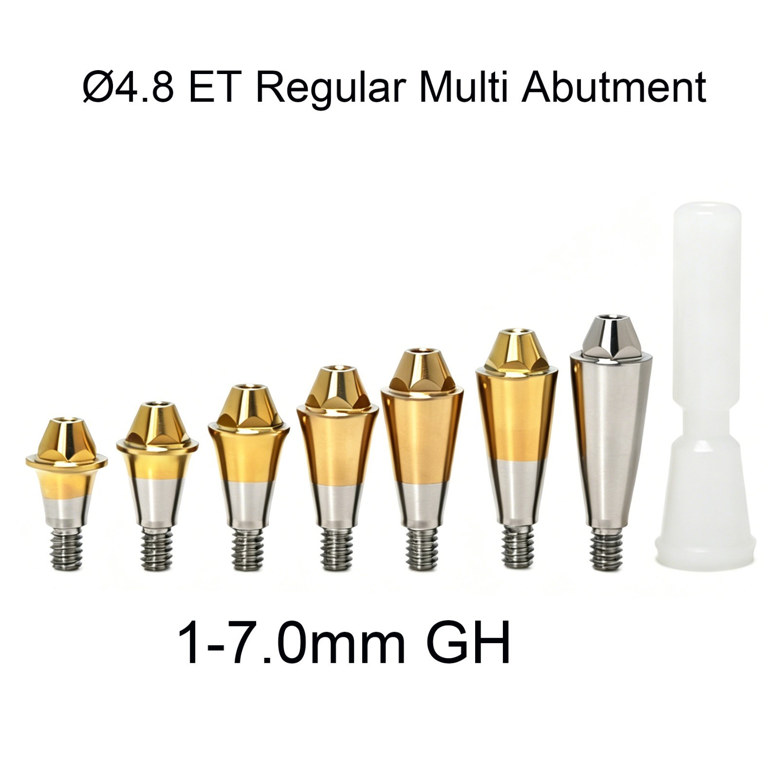 Dental Titanium multi unit straight abutment D4.8 MU for bridge fits Hiossen OSS