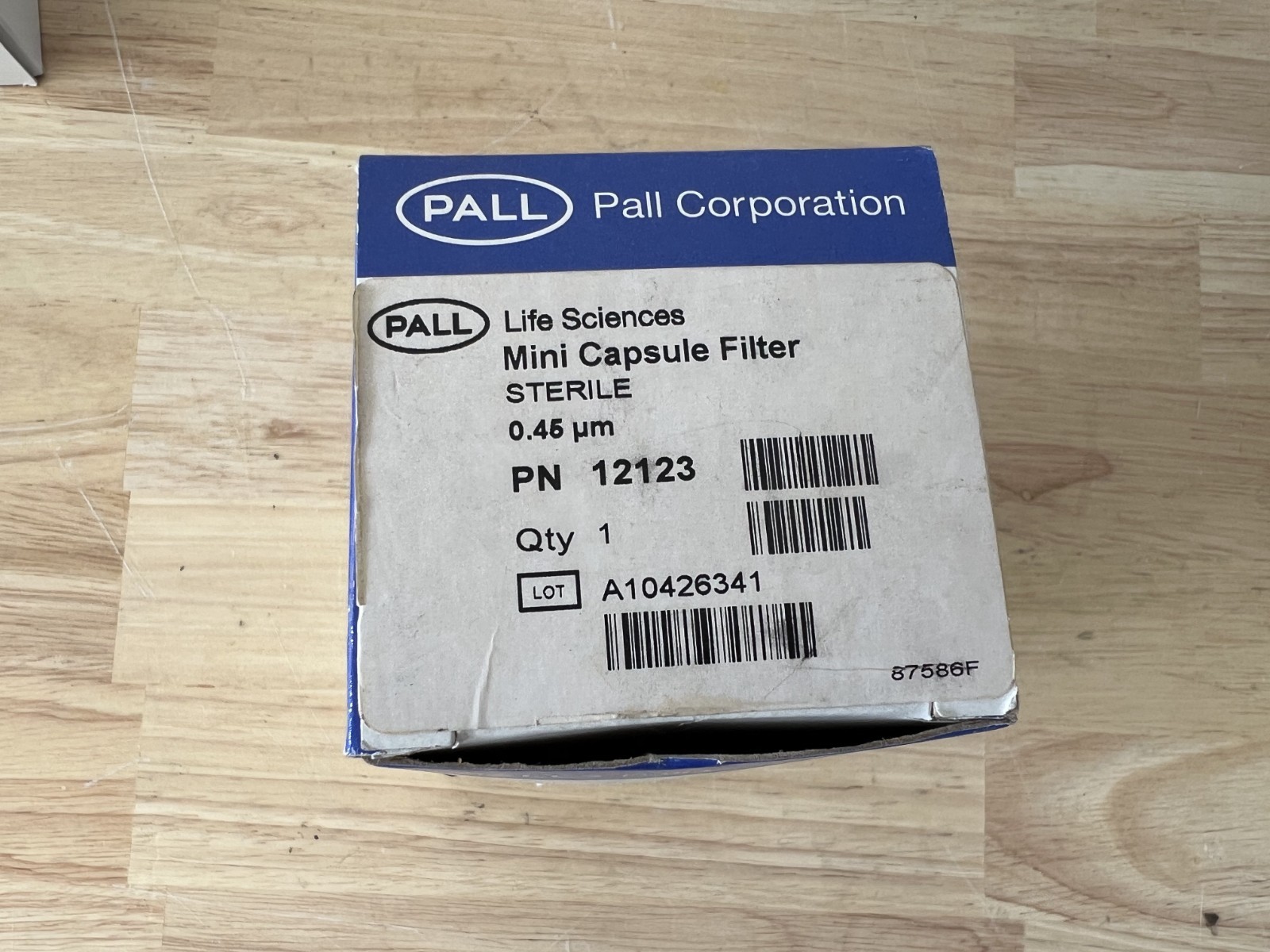 Pall 12123 Mini Capsule Filter Sterile 0.45um 1/Pack