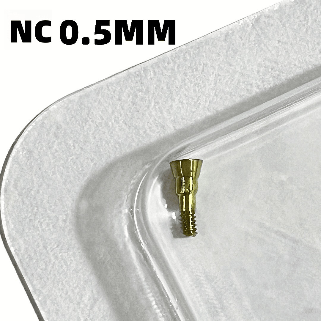 NC Dental Closure Screw NC Healing Cap Abutment Height 0/0.5mm Fits ITI Yellow