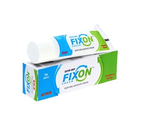 Fixon Super Grip (Strawberry Flavour) Denture Adhesive Cream 50g (Free Ship)