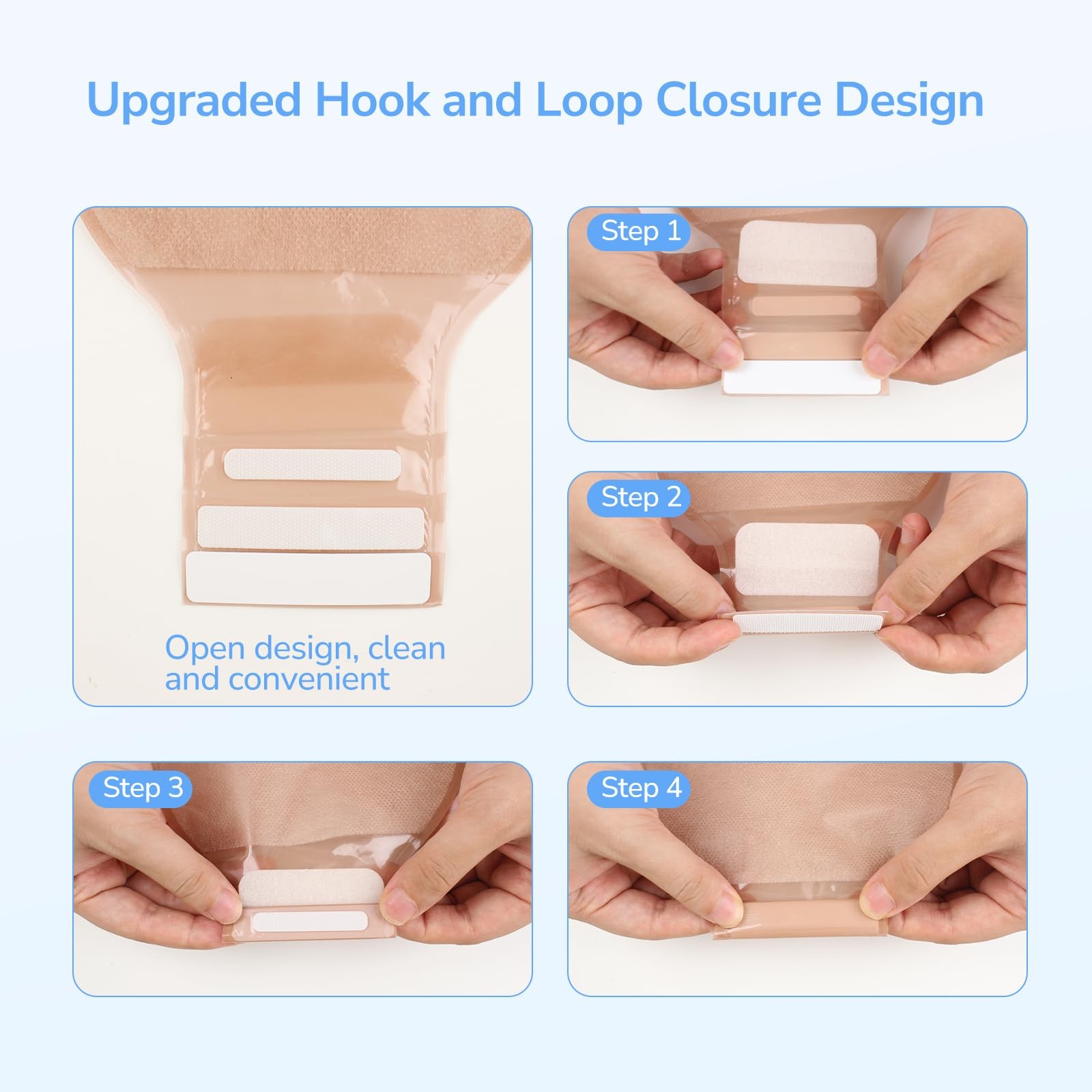 20 PCS Colostomy Bags, One Piece Drainable Ostomy Pouch with Closure for…