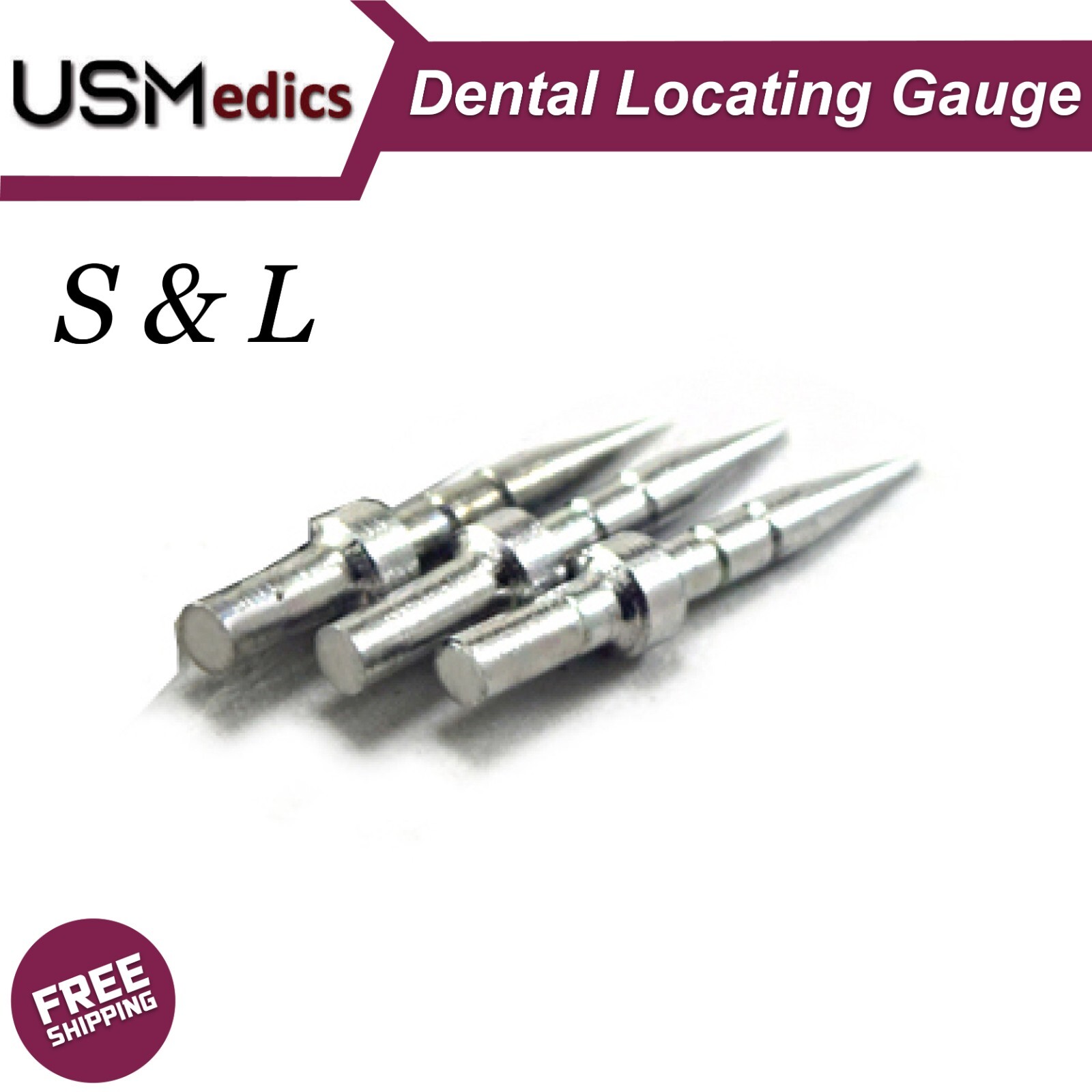 Dental Implant Surgical Drill Guide Locator S &L Depth Parallel Pin Gauge Ruler