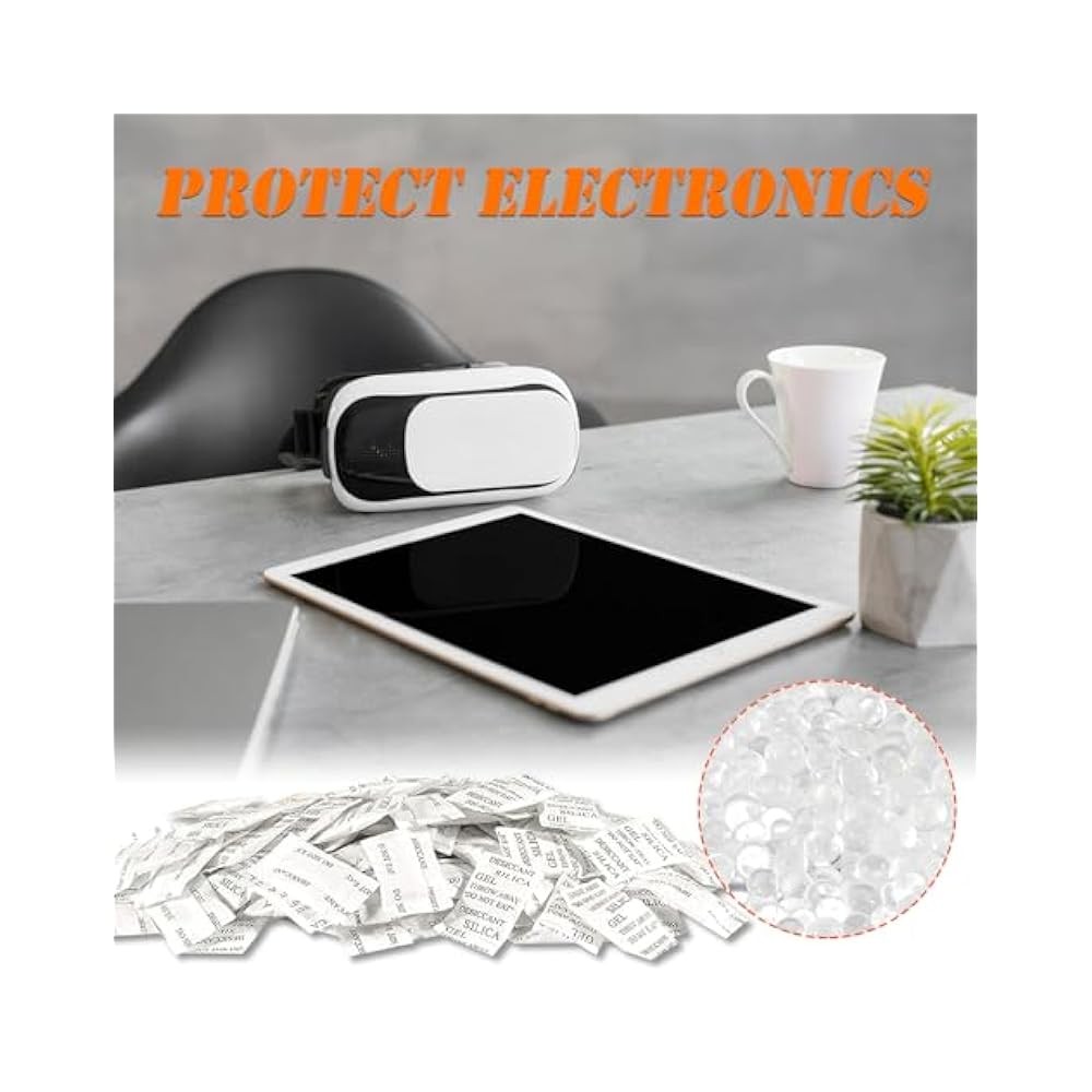 100-Pack 2g Silica Gel Packs for Electronics & Cameras