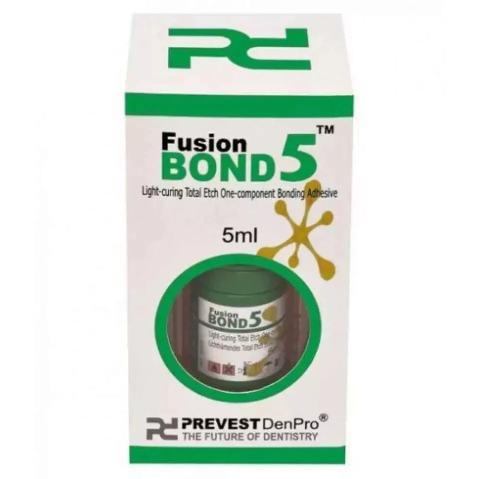 Dental FUSION BOND 5 Light Cured One Component Dentin Enamel 5th Gen. Bond 5ml