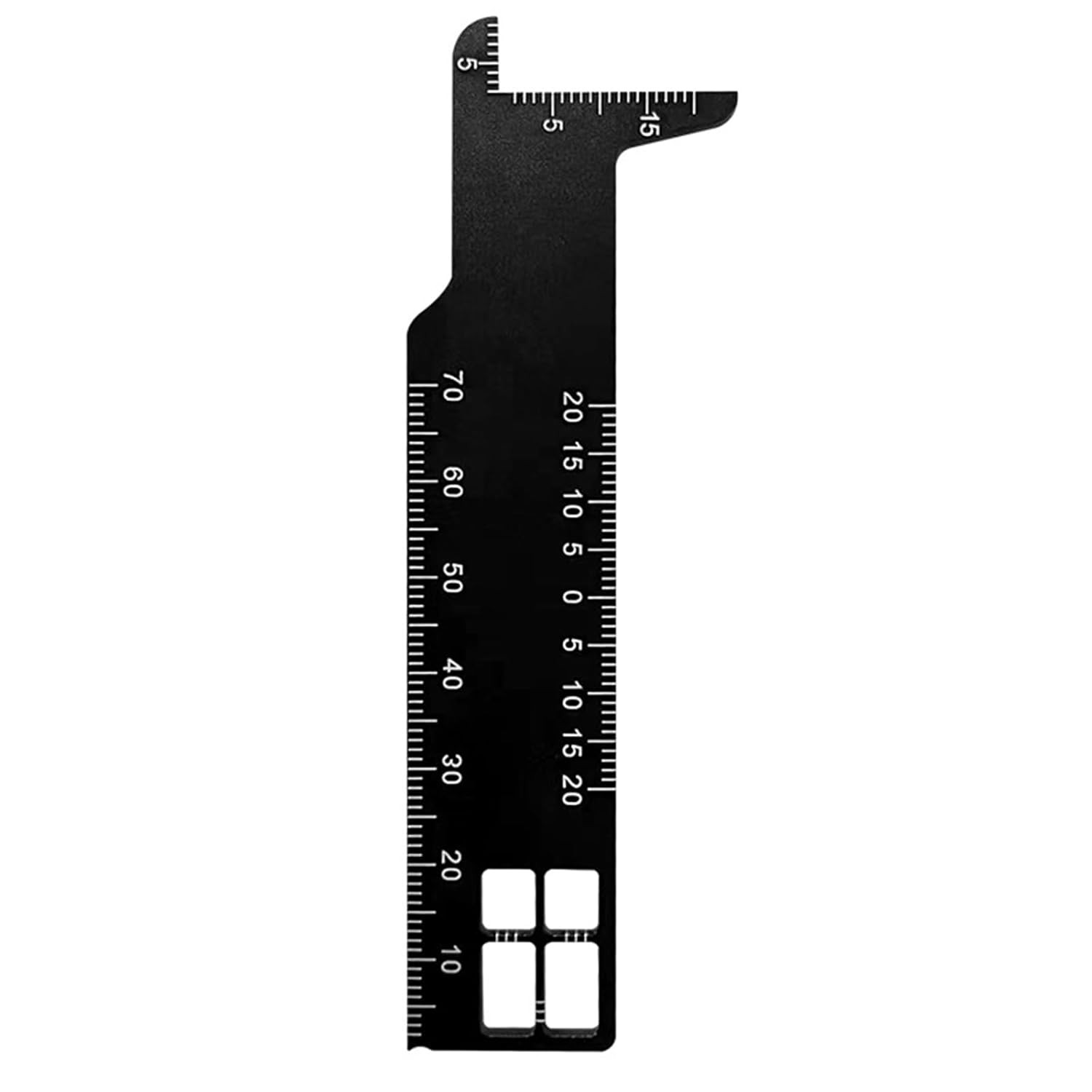 Professional Dental Precision Measuring Ruler, Black Stainless Steel…