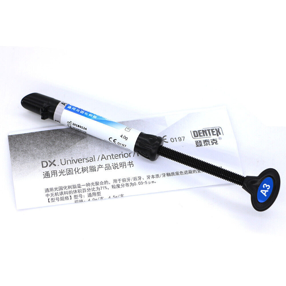 Dental DENTEX Syringe Universal Light Cure Composite Resin Shade 4g 9 shade