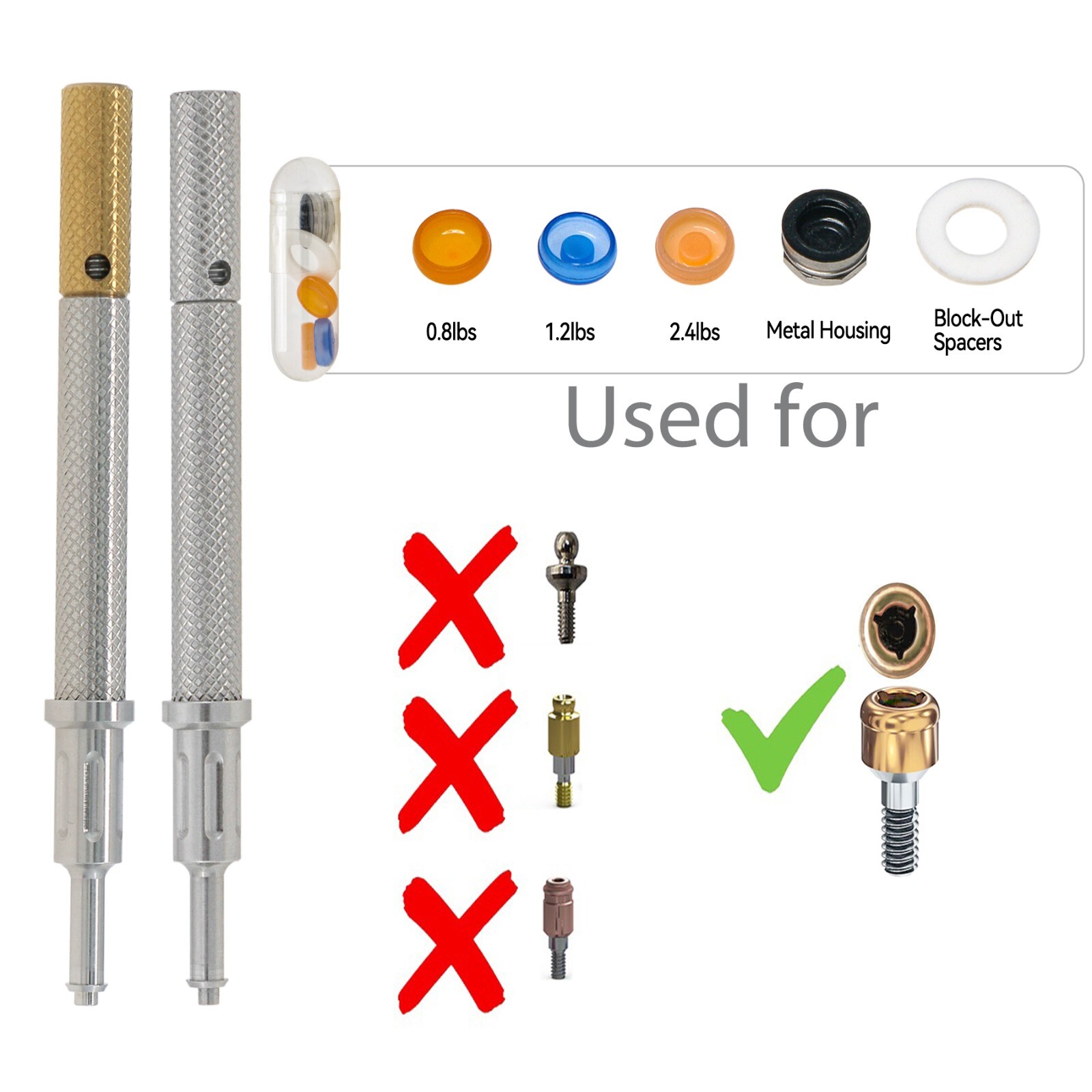 US Dental Retention Caps Implant Locator Core Tool Insertion Extraction Tools