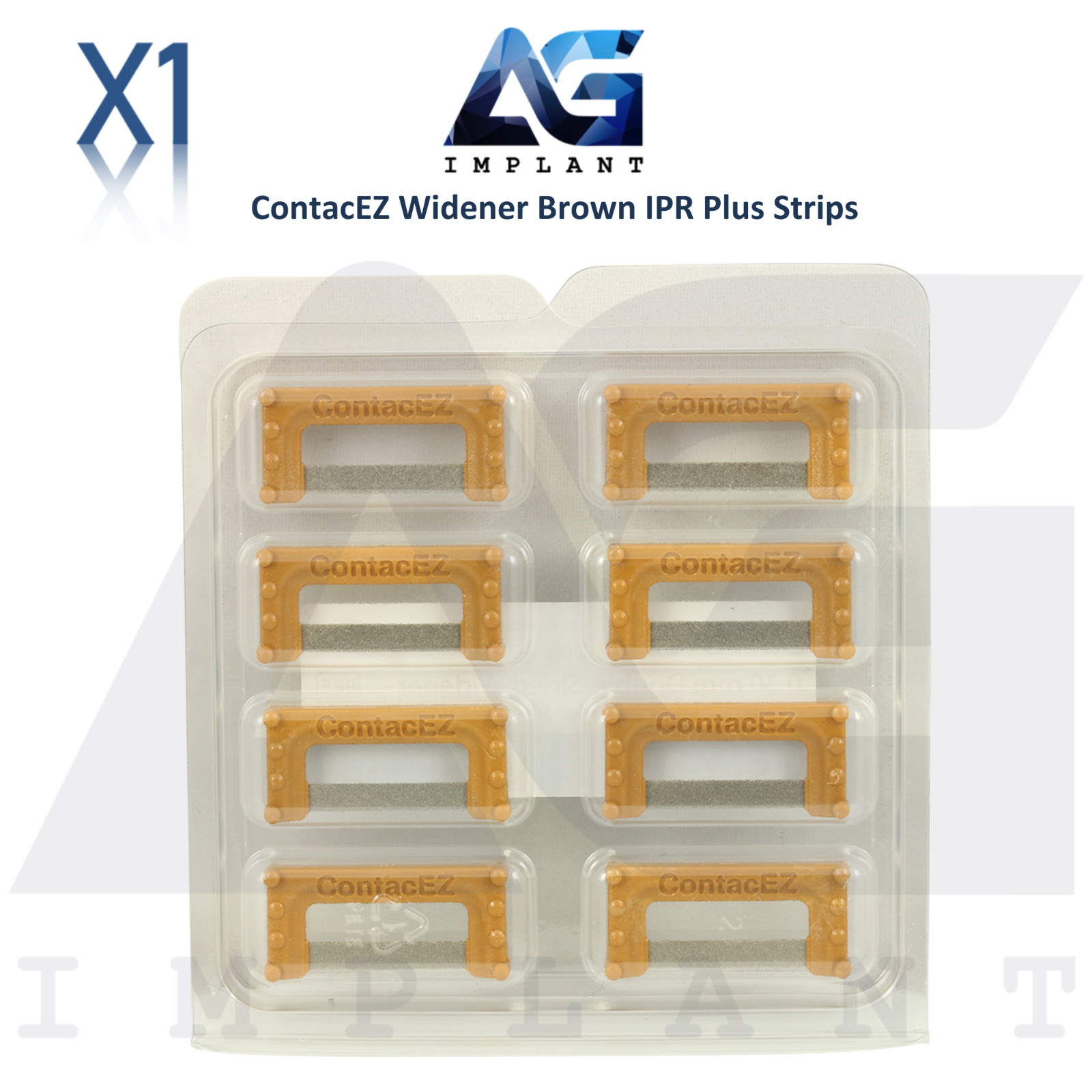 Double Sided Widener Brown Flexible Diamond Coated Dental IPR Plus Strips Set