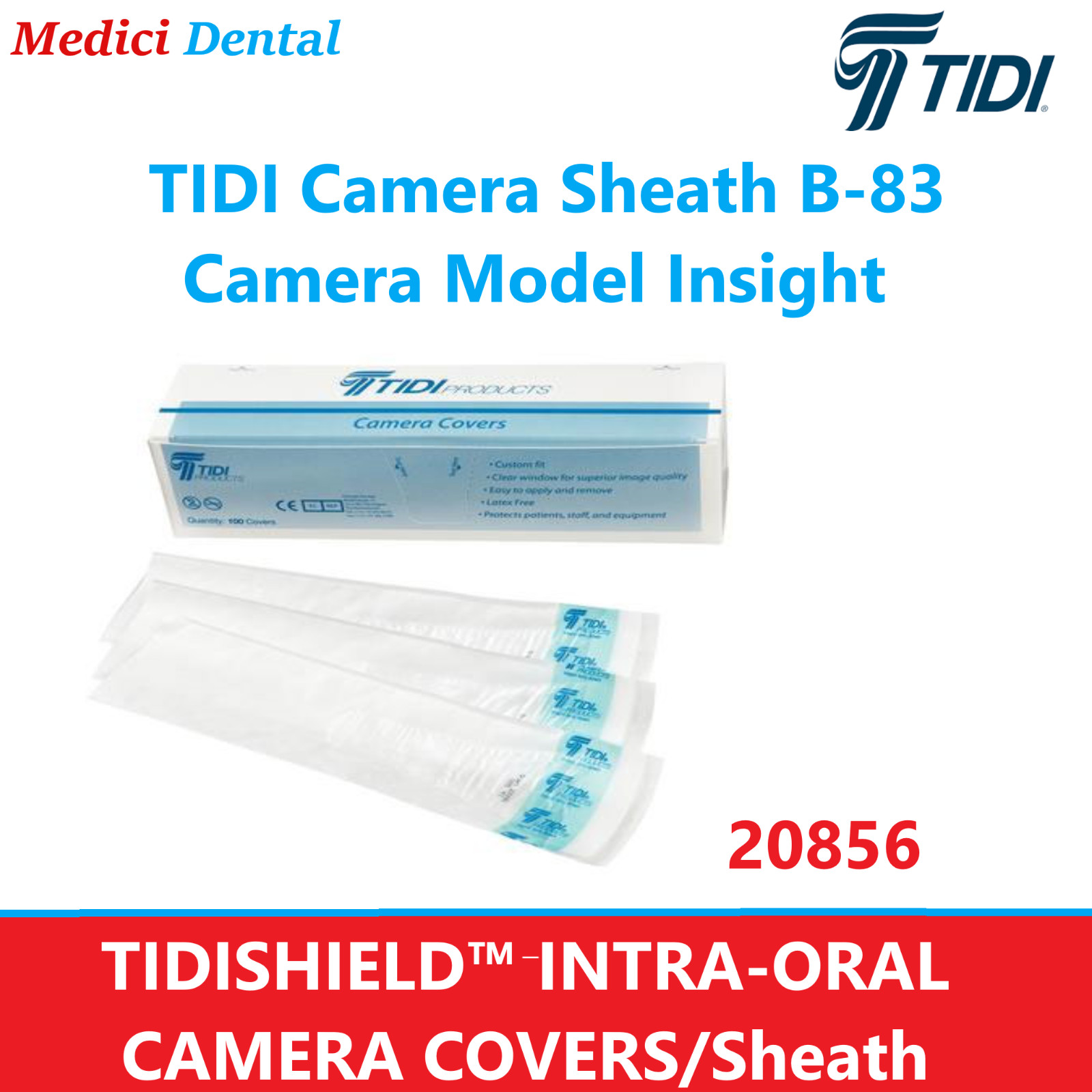 Dental TIDISHIELD Intraoral Camera Cover Sheath For Dentsply Insight #20856