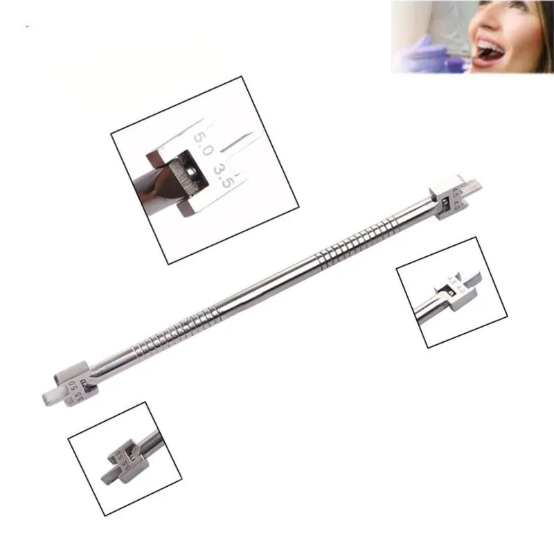 Dental Bracket Gauge Locator Double Scale Orthodontic Brackets Stainless Steel