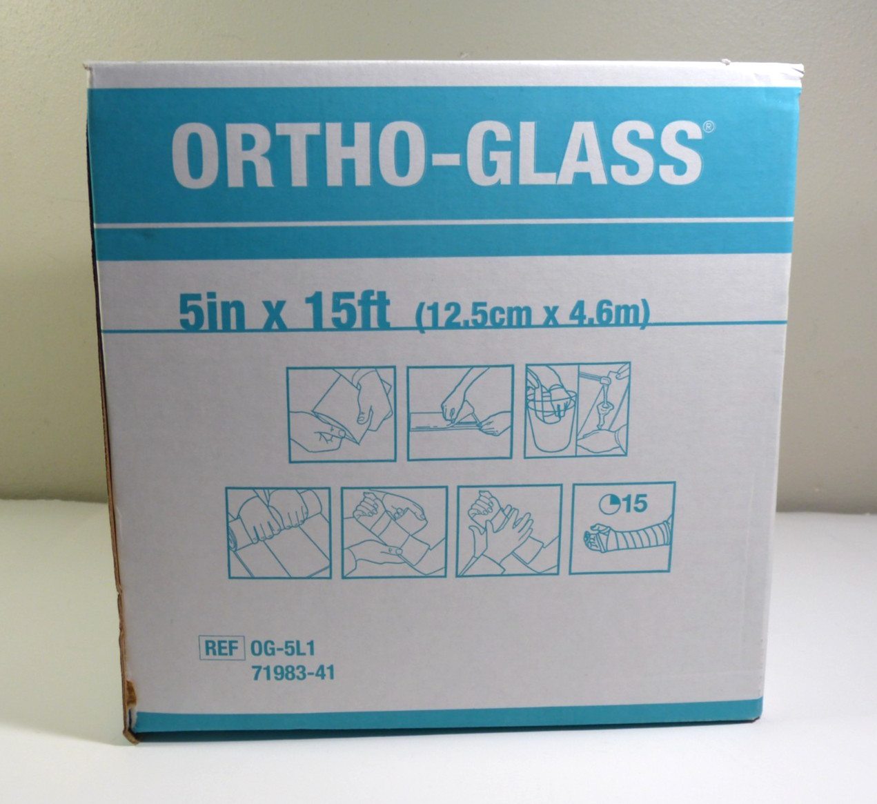1 roll BSN Medical OG-5L1 Ortho Glass Padded Splinting System 5″ x 15ft 71983-66