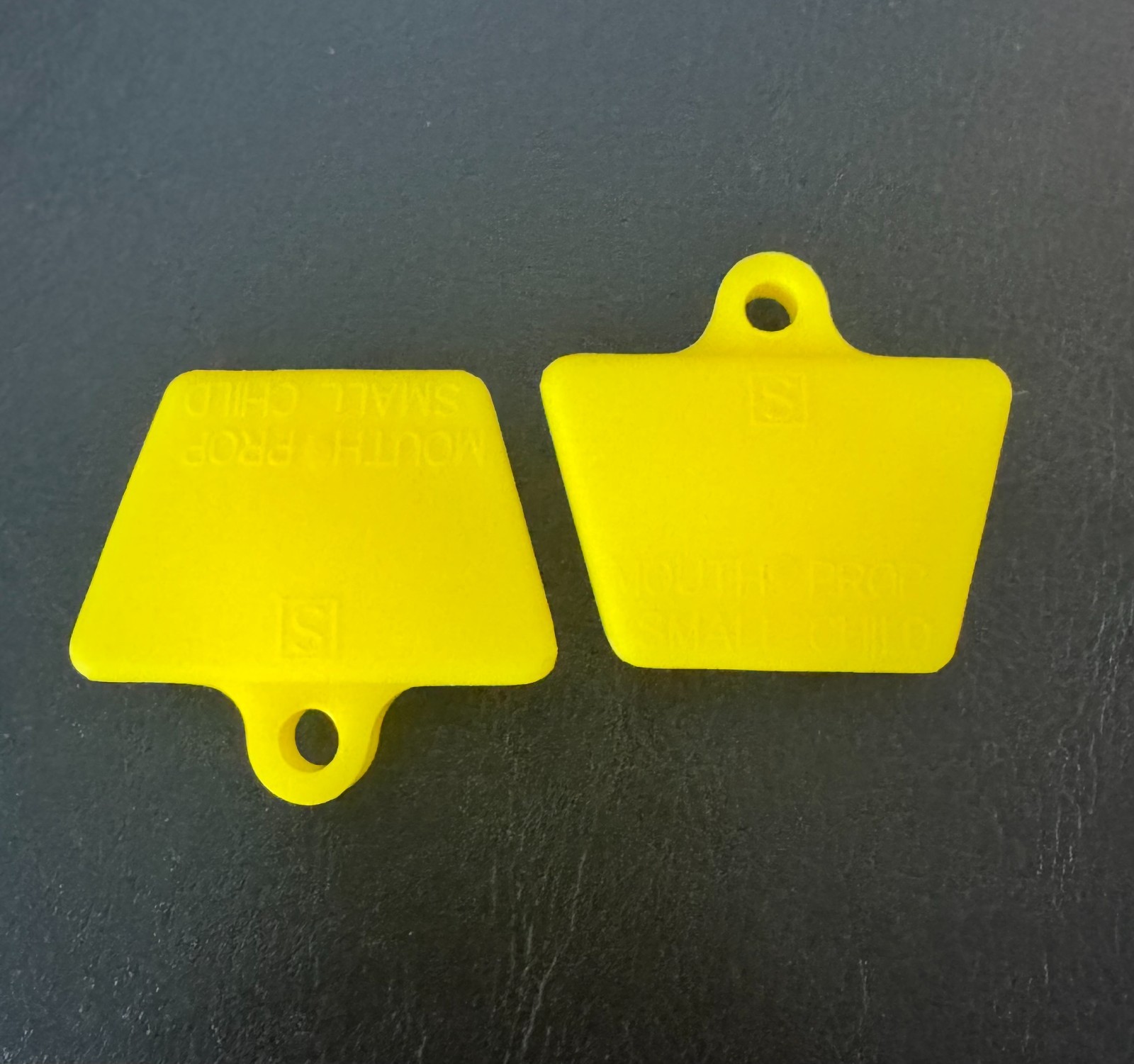 Silicone Mouth Props Bite Blocks 2 pcs Small Yellow Child Dental Tat Piercing
