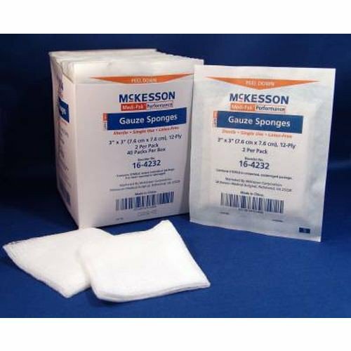 McKesson Non-Woven Sponge Polyester / Rayon 4-Ply 3 X 3 In, Pack of 200
