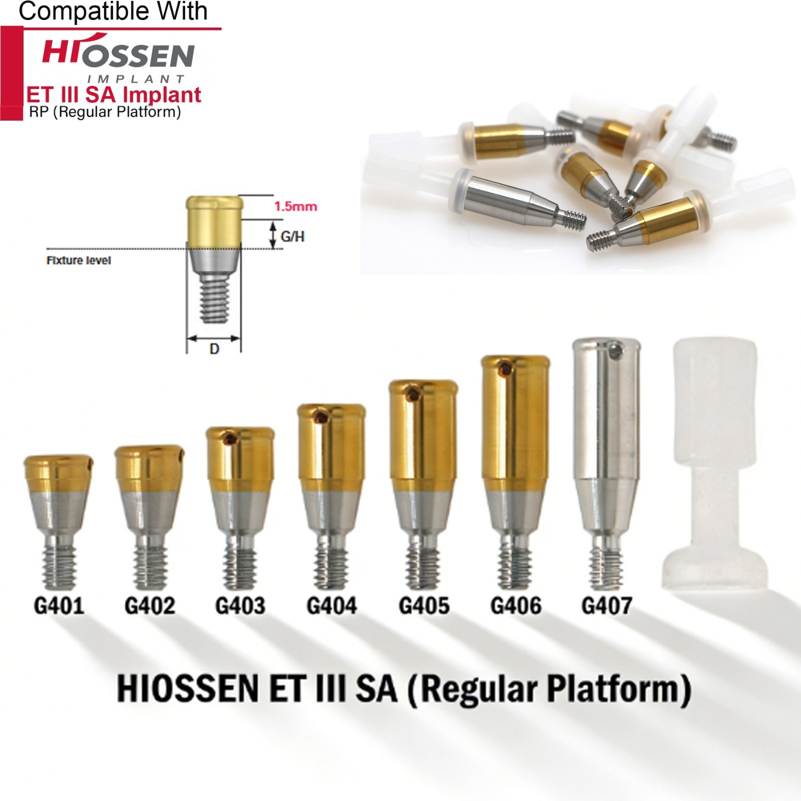 US HIOSSEN ET Locator Overdenture Abutment Mini/Regular Platform Oss Attachment