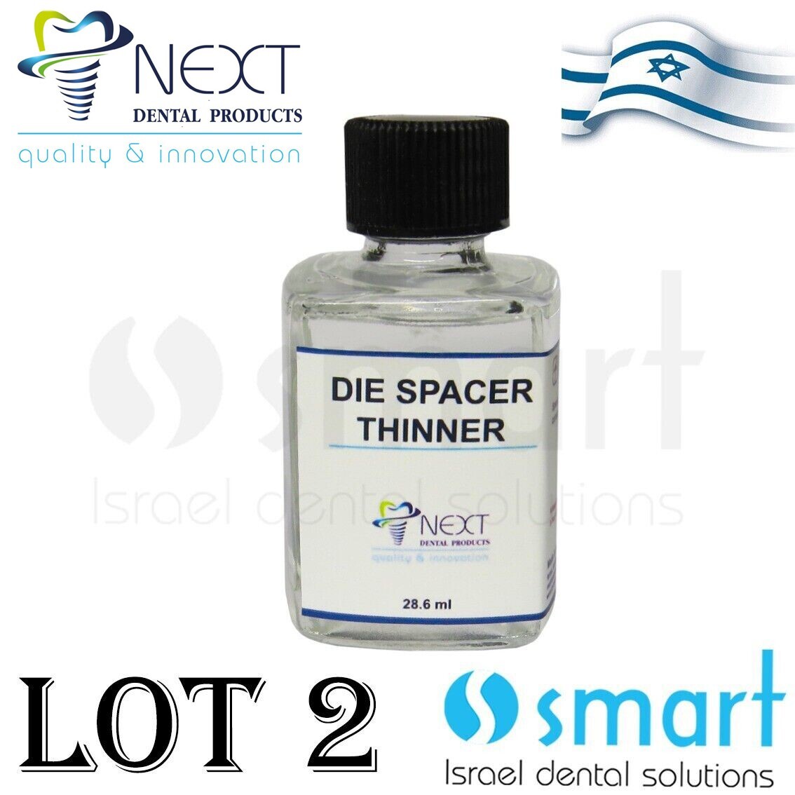 LOTx2 DENTAL Lab Product Die Spacer Thinner 28.6 ml Israel