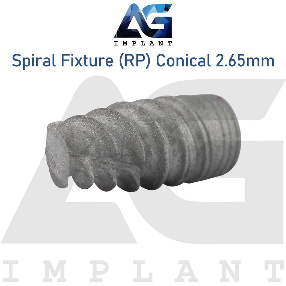 10 Spiral Fixture Regular Platform (RP) Conical Connection Hex 2.65mm Dental SLA