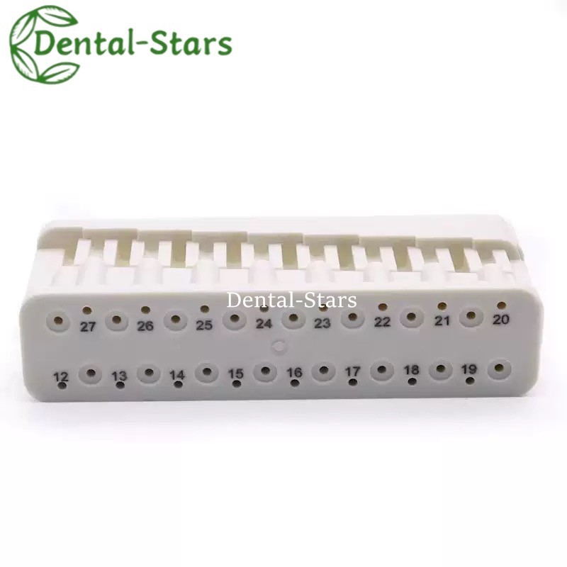 Autoclavable Dental Endodontic File Holder Measuring Block with Ruler blue/white