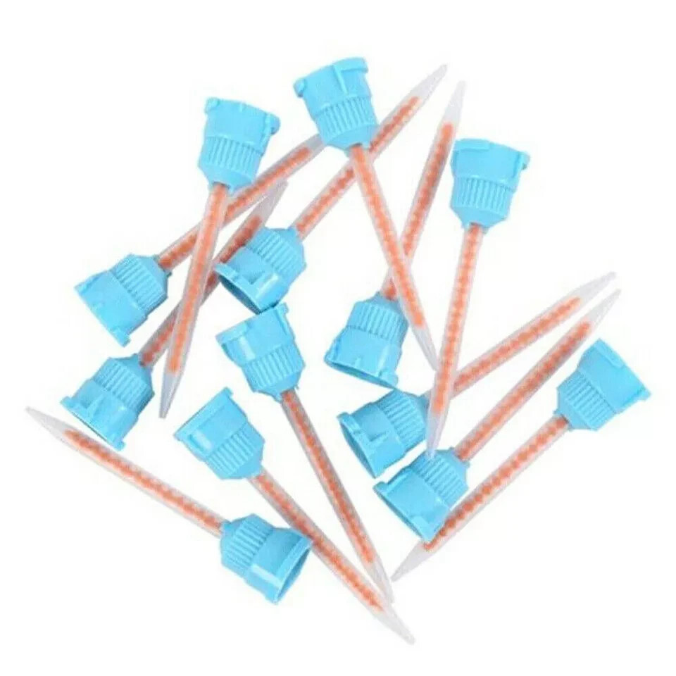 100 pcs Dental Impression Mixing Tips For 10:1 Crown &Bridge Material Syringe