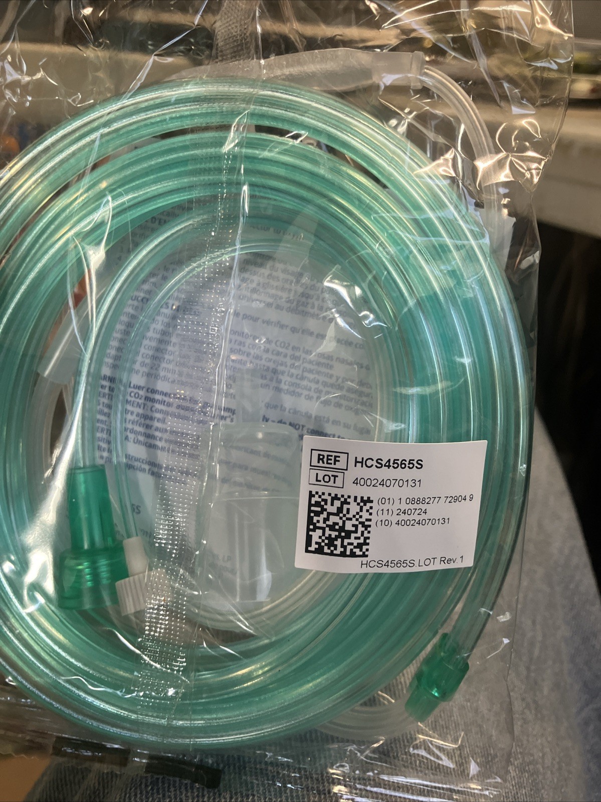 *1-Piece* Medline SuperSoft Adult CO2 Cannula Green HCS4565s